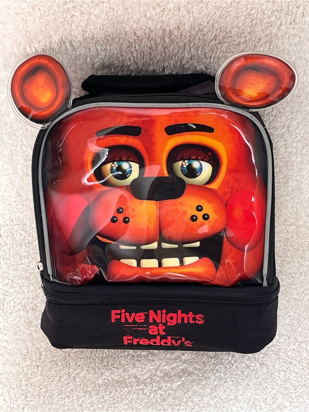 Five Nights at Freddy's Dual Compartment Insulated Lunch Tote Bag Box EUC